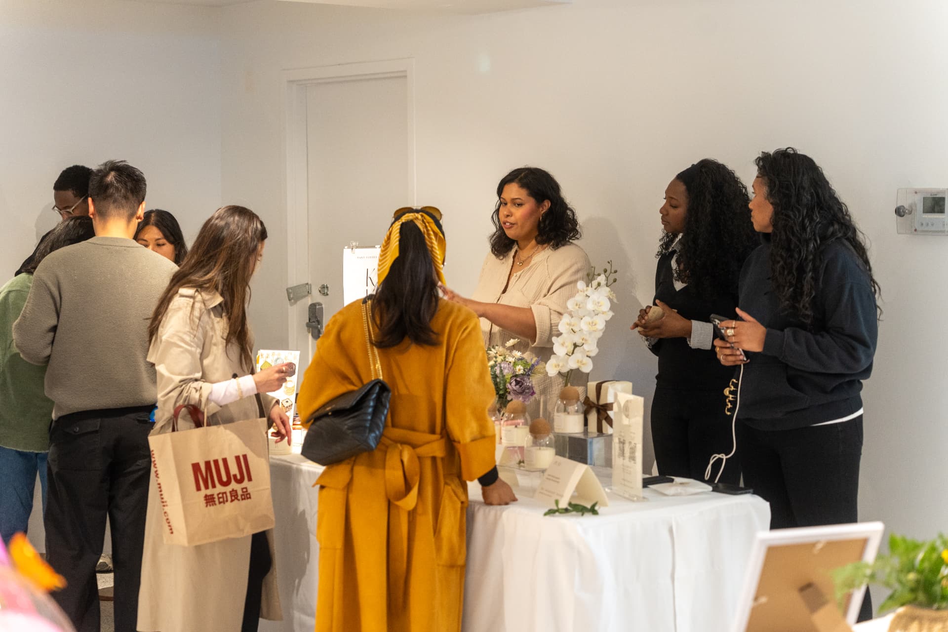 Community members connecting at a social event