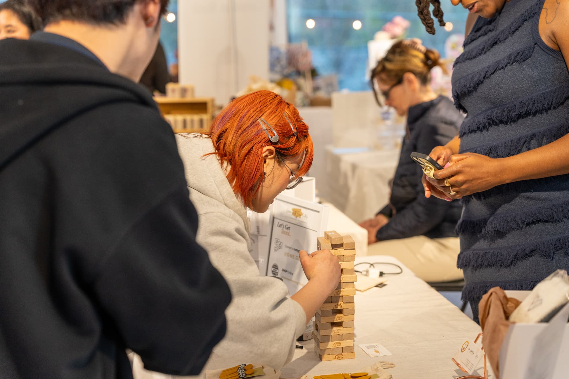 An interactive community event moment