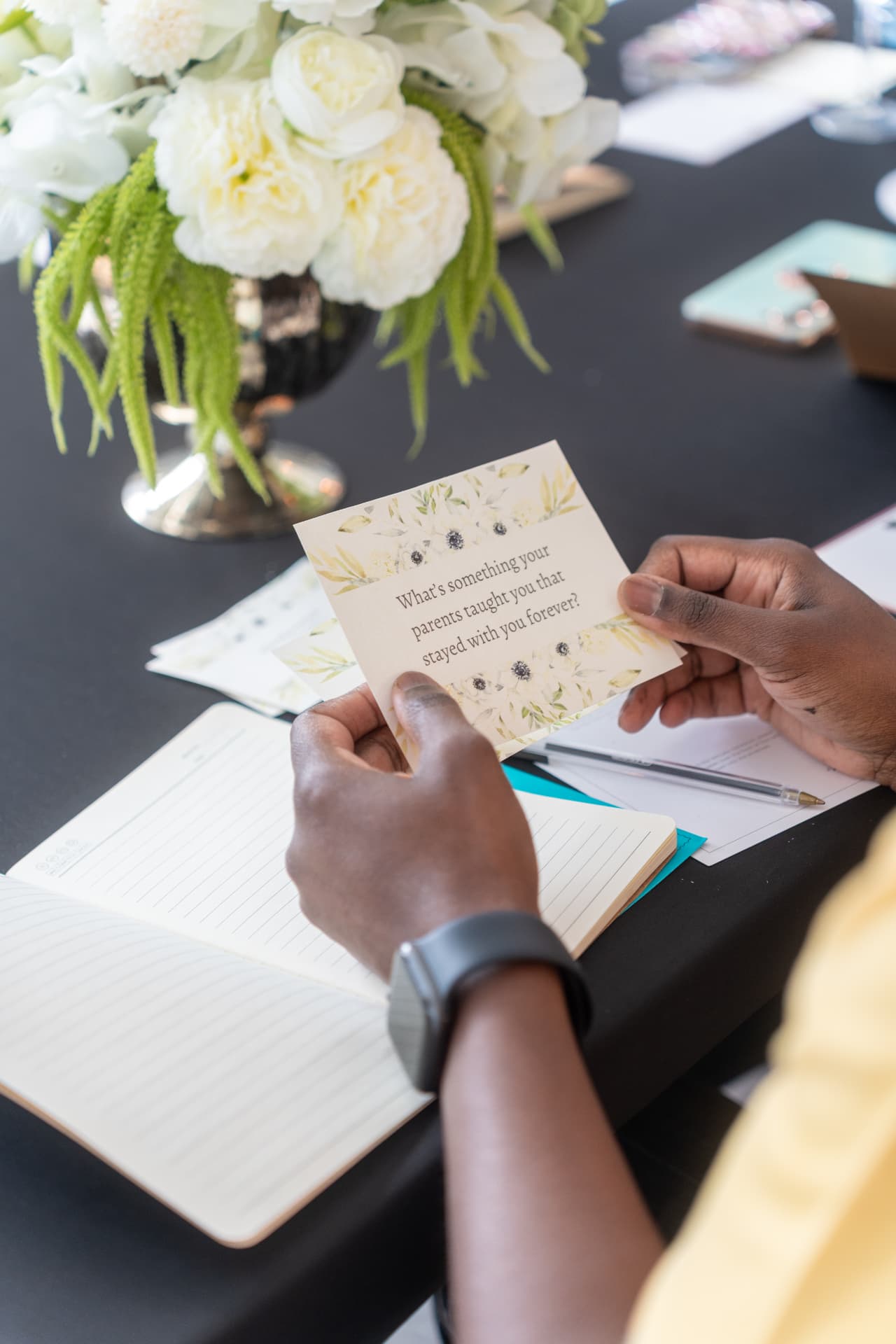 A reflective small business workshop moment