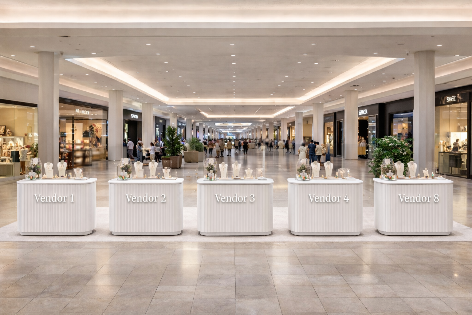 Mall Atrium Pop-Up Market — mock